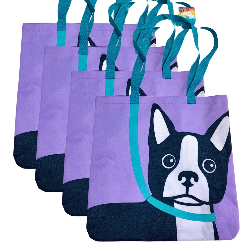[4] Canvas Tote Bags ◈ Boston Terrier Frenchie